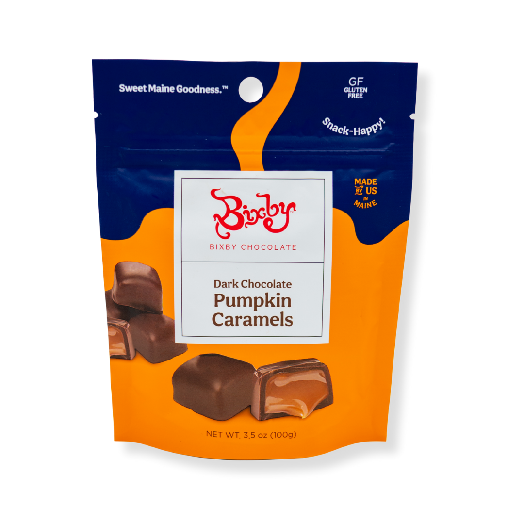 Dark Chocolate Pumpkin Caramels Case