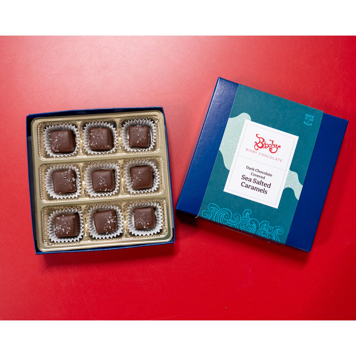 Dark Chocolate Maine Sea Salted Caramels Gift Box