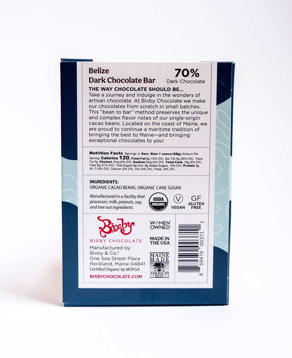 Organic Belize 70% Dark Chocolate Bar
